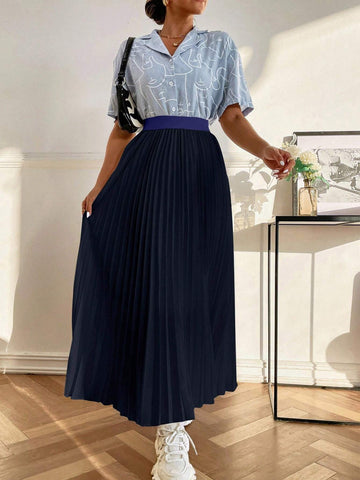 Mulvari High Waist Maxi Pleated Skirt