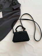 1pc Mini Solid Color Pu Flip Cover Magnetic Closure Top Single Handle Shoulder Strap Adjustable, Fashionable & Versatile Handbag shein