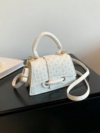 1pc Mini Solid Color Pu Flip Cover Magnetic Closure Top Single Handle Shoulder Strap Adjustable, Fashionable & Versatile Handbag shein