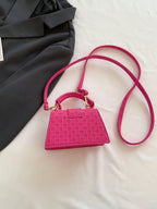 1pc Mini Solid Color Pu Flip Cover Magnetic Closure Top Single Handle Shoulder Strap Adjustable, Fashionable & Versatile Handbag shein
