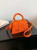 1pc Mini Solid Color Pu Flip Cover Magnetic Closure Top Single Handle Shoulder Strap Adjustable, Fashionable & Versatile Handbag shein