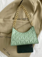 Quilted Detail Chain Bag shein