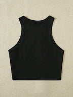 EZwear Women's Cherry Pattern Casual Simple Slim Fit Crop Tank Top shein