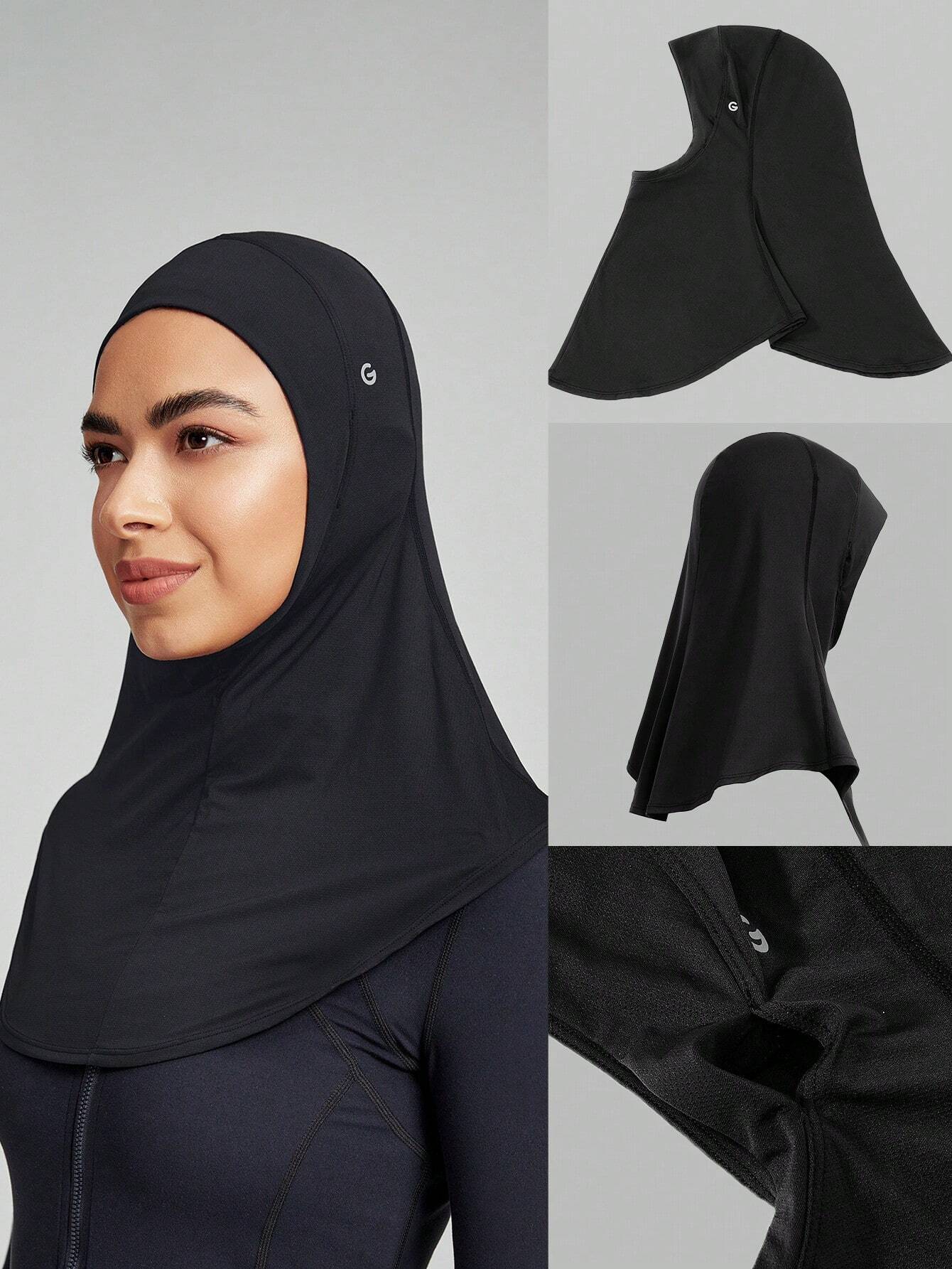 GLOWMODE Breathable Mesh Hood Hijab With Silicone Logo Running Workout Daily Casual shein