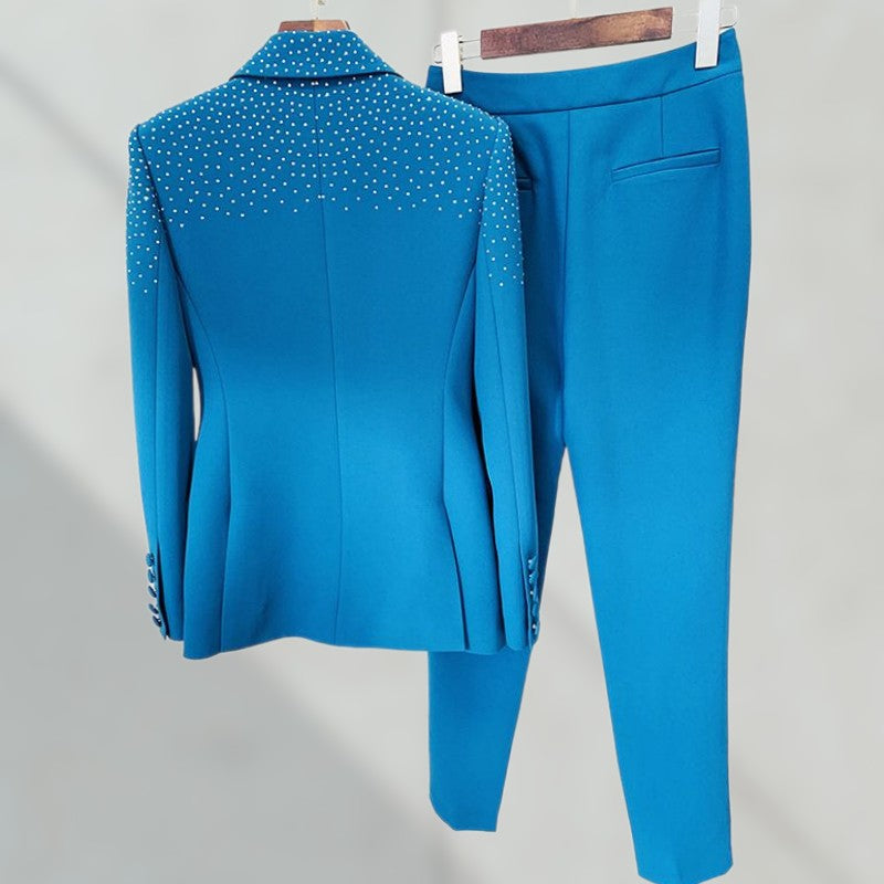 AZ crystal embellished blazer & Pants Set shopareejzainab