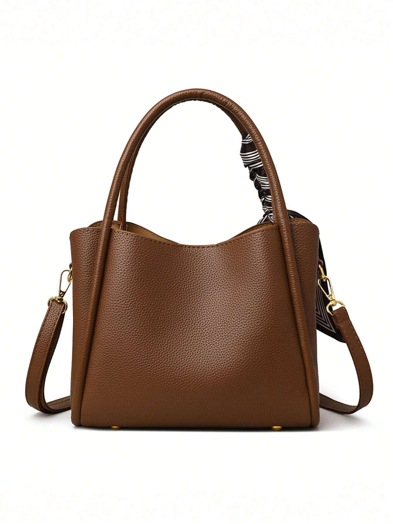 1pc Solid Color Handheld Bucket Bag shein