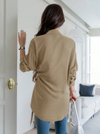 DAZY Tie Side Drop Shoulder Shirt shein