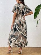 VCAY Women'S Colorblock Printed Summer Dress Shein