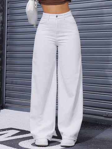 Wide Leg Jeans shein