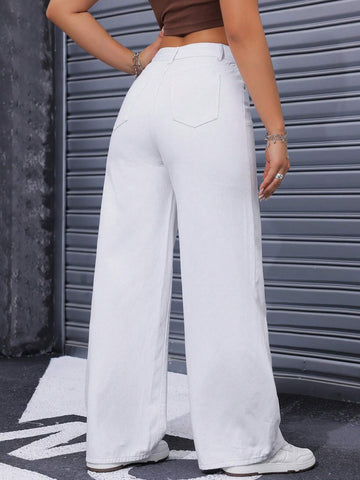 Wide Leg Jeans shein