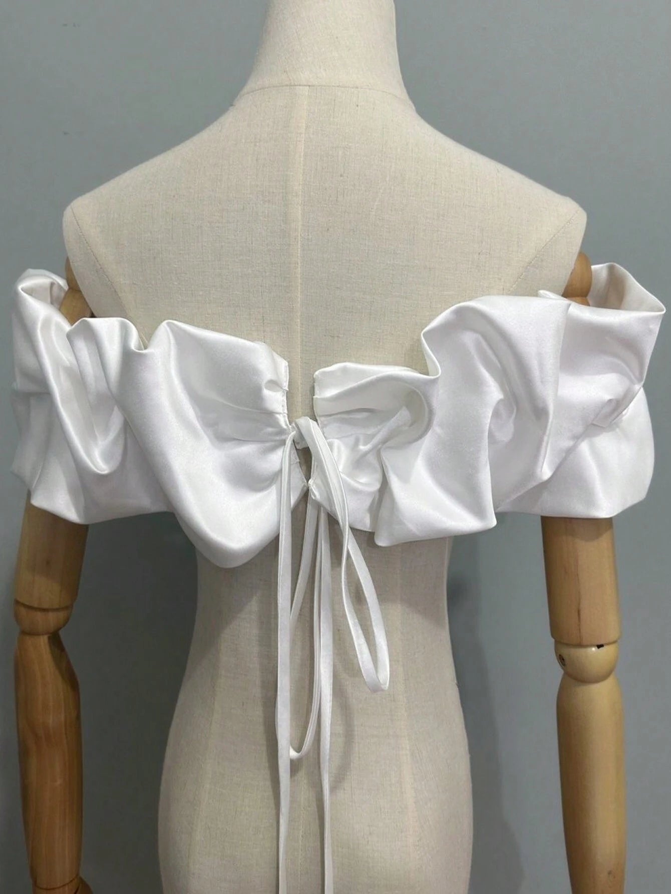 Satin Strapless Bridal Accessory Shawl With Adjustable Back For Wedding Dress