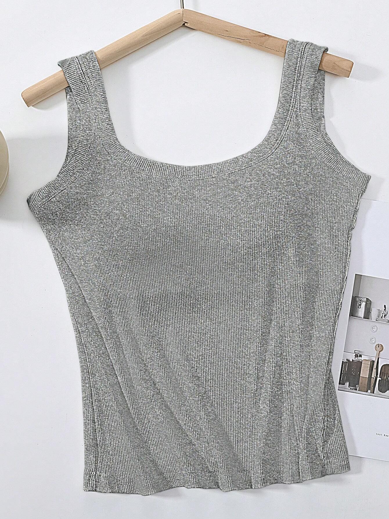 1pc Women's Casual Tank Top With Removable Chest Padding shein