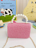 Mini Glitter Decorated Fashion Faux Pearl Satchel For Evening Party shein