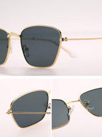 1pc Geometric Metal Modern Simple Style Women UV Protection Sunglasses shein