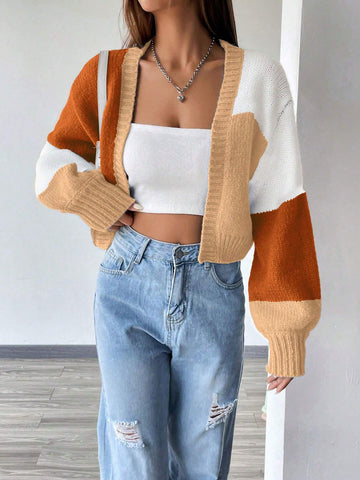 MOOSTA Colorblock Drop Shoulder Duster Cardigan