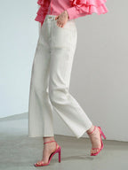 MOTF STUDIO SOLID SLANT POCKET STRAIGHT LEG JEANS shein