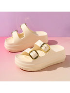 Thick-Soled Beach Flip-Flops For Couples To Wear In Summer shein