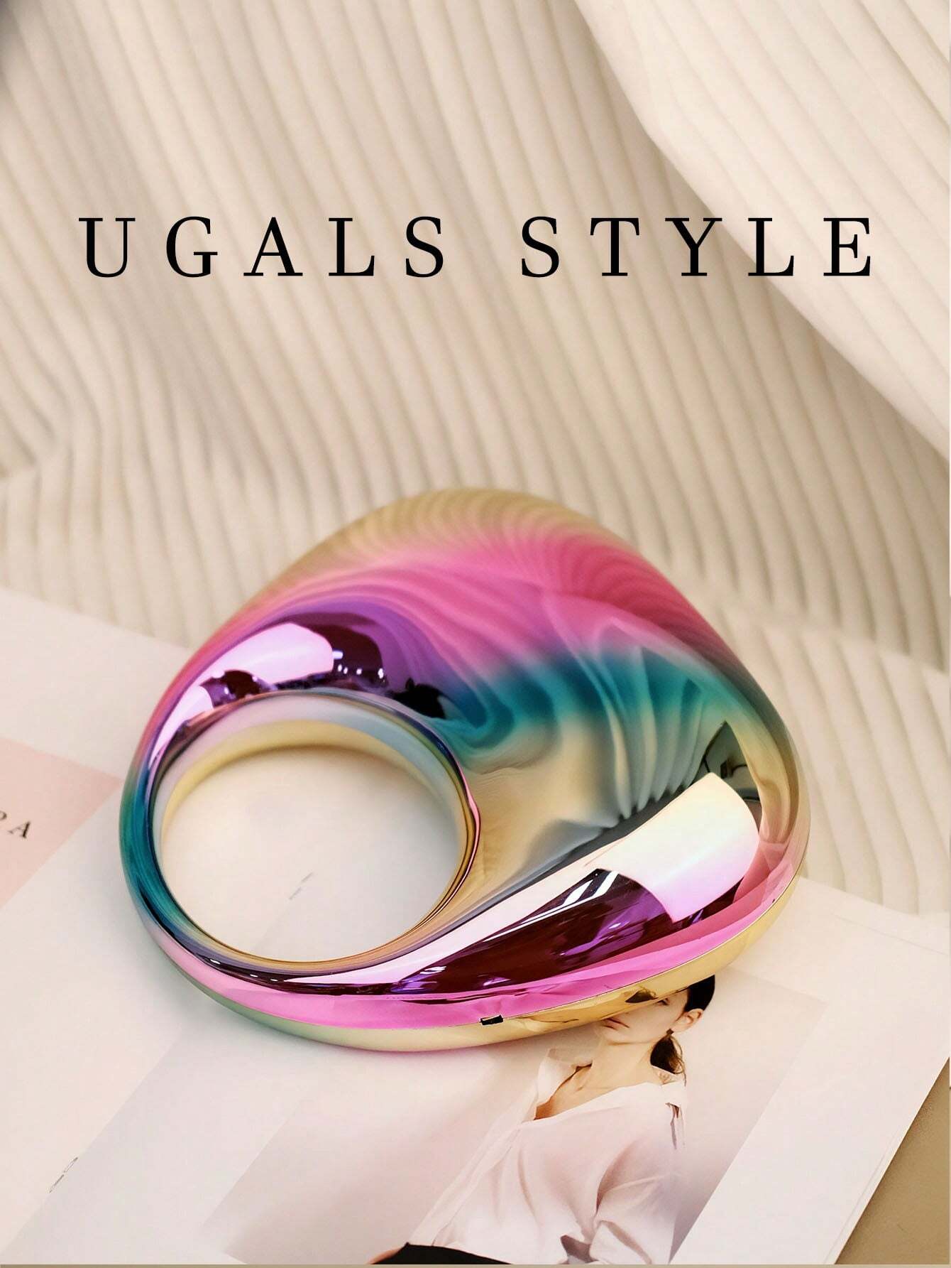 Luxury 2023 Women's Party Prom Crescent Clip Box Evening Clutch Acrylic Transparent Clutch Waterproof Crossbody Bag shein