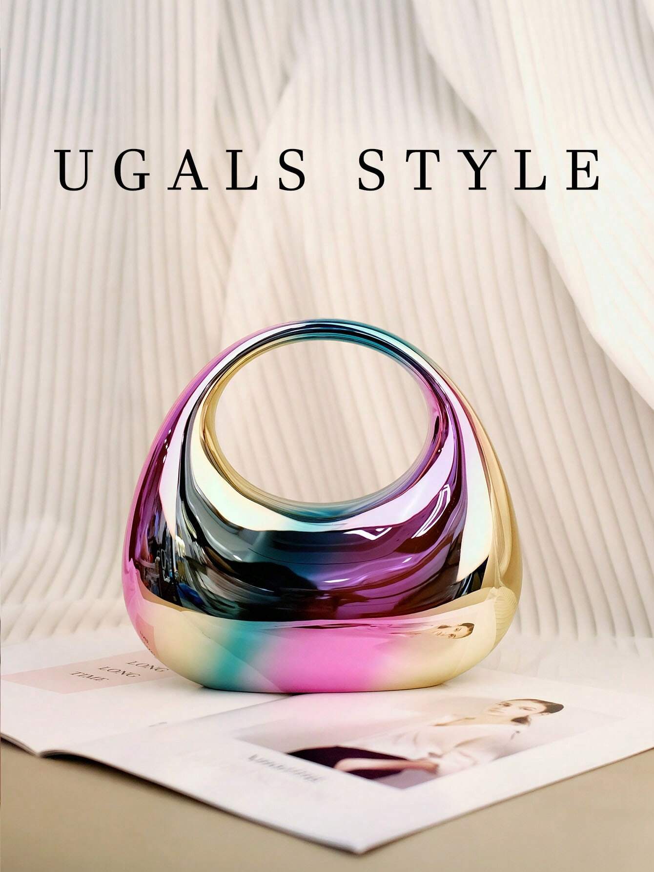 Luxury 2023 Women's Party Prom Crescent Clip Box Evening Clutch Acrylic Transparent Clutch Waterproof Crossbody Bag shein