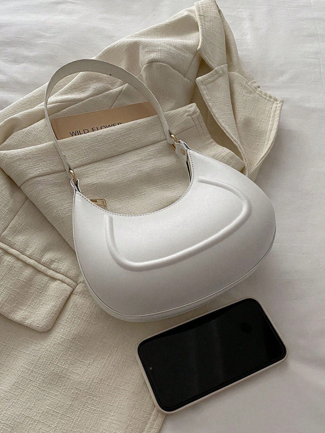 Fashionable Solid Color Versatile Shoulder Bag For Women shein