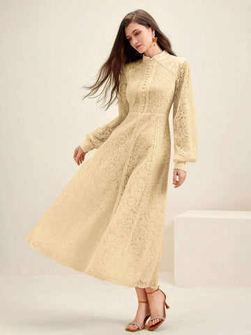 Anewsta Women's Long Sleeve Lace Dress