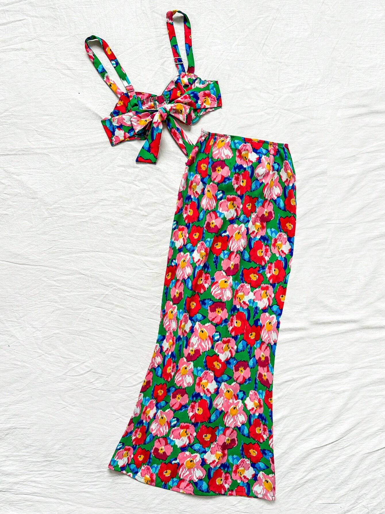 WYWH Women's Vacation Set, Suitable For Beaches And Seaside shein