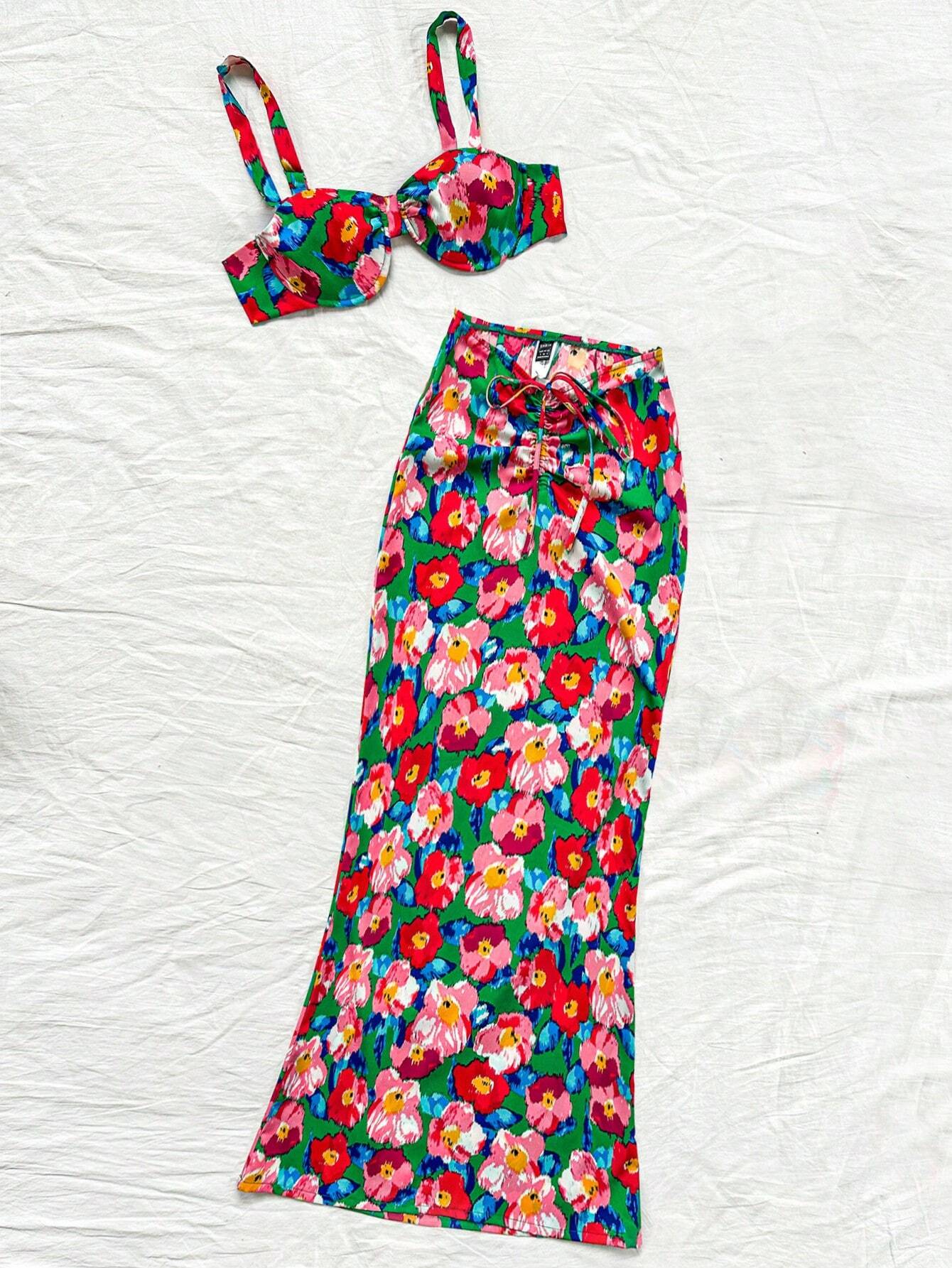 WYWH Women's Vacation Set, Suitable For Beaches And Seaside shein