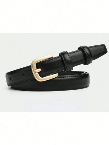 1pc Women's Decorative Jeans Pant, Retro & Fashionable, Goes Well With Daily Wear, Comes With Belt