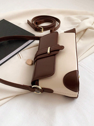 Chic Retro Patchwork Shoulder Bag