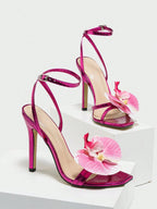 Eye-Catching Lan Flowers Sexy Strappy Elegant Sandals shein