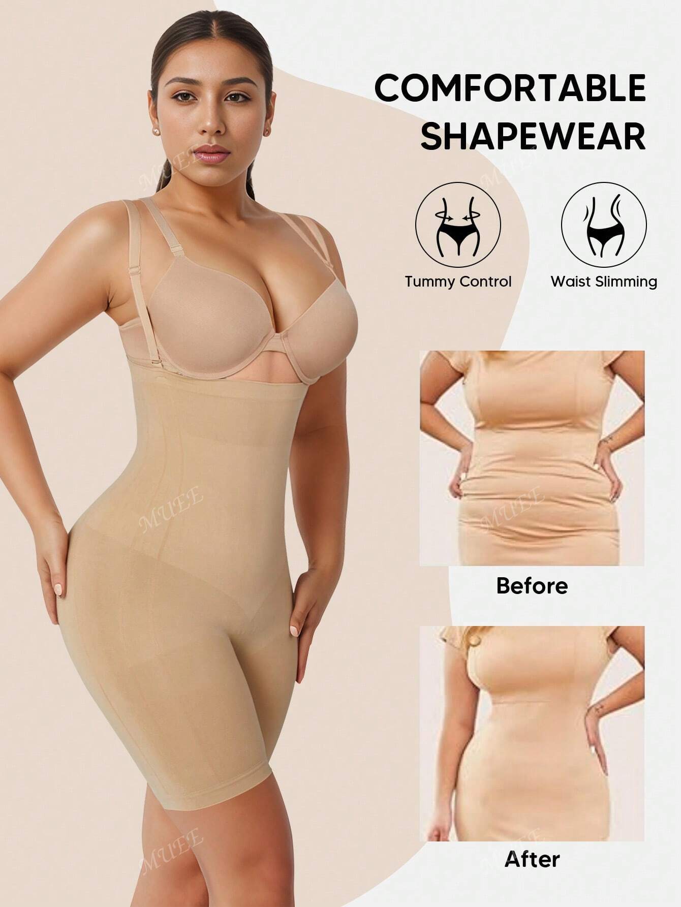 Women High Waist Seamless Shaping Shorts Shein