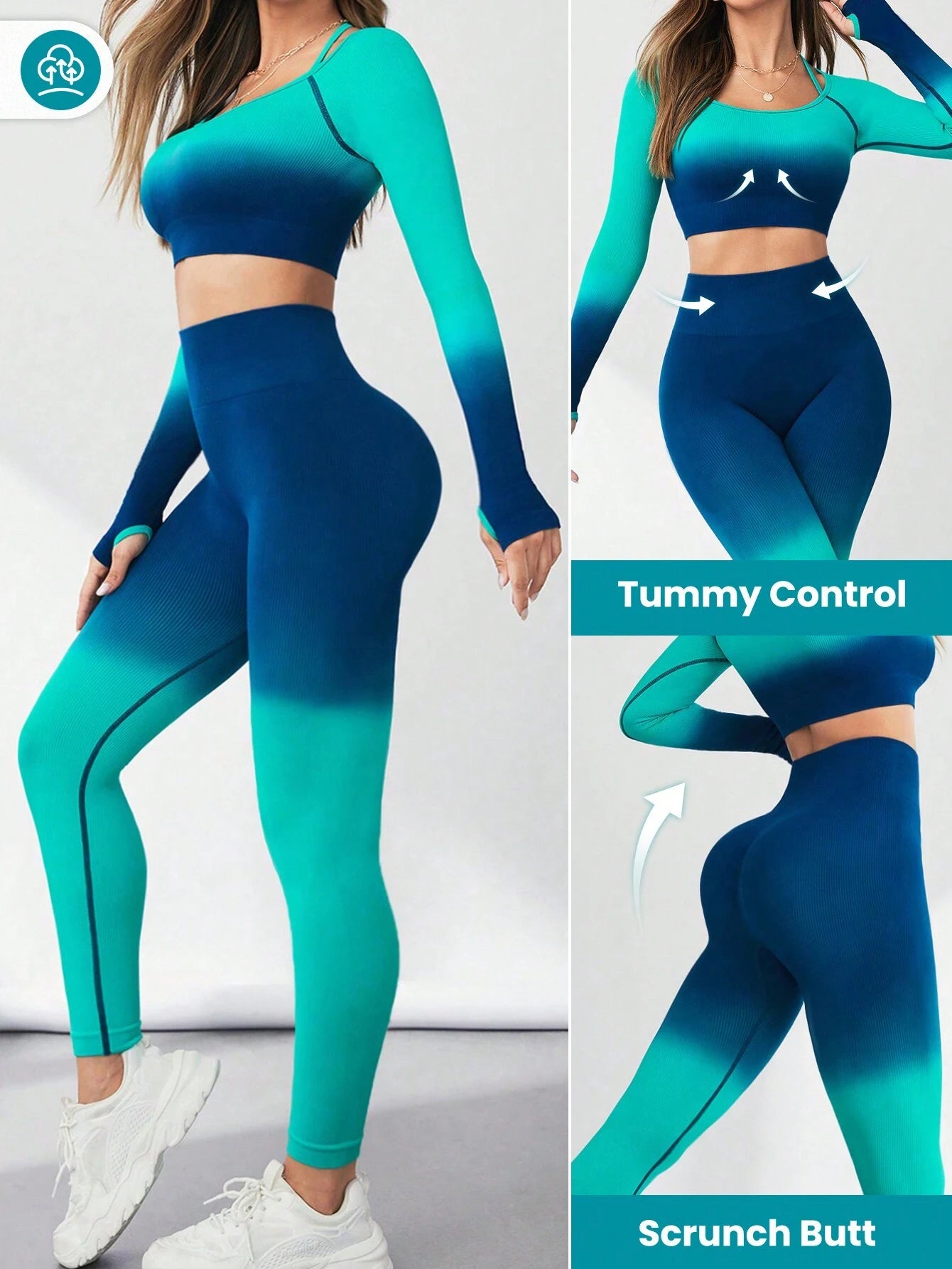 Sport Seamluxe Seamless Ombre Sports Set shein