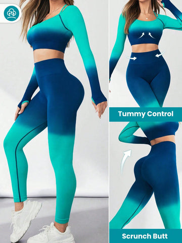 Sport Seamluxe Seamless Ombre Sports Set shein