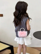 Mini Glitter Decorated Fashion Faux Pearl Satchel For Evening Party shein