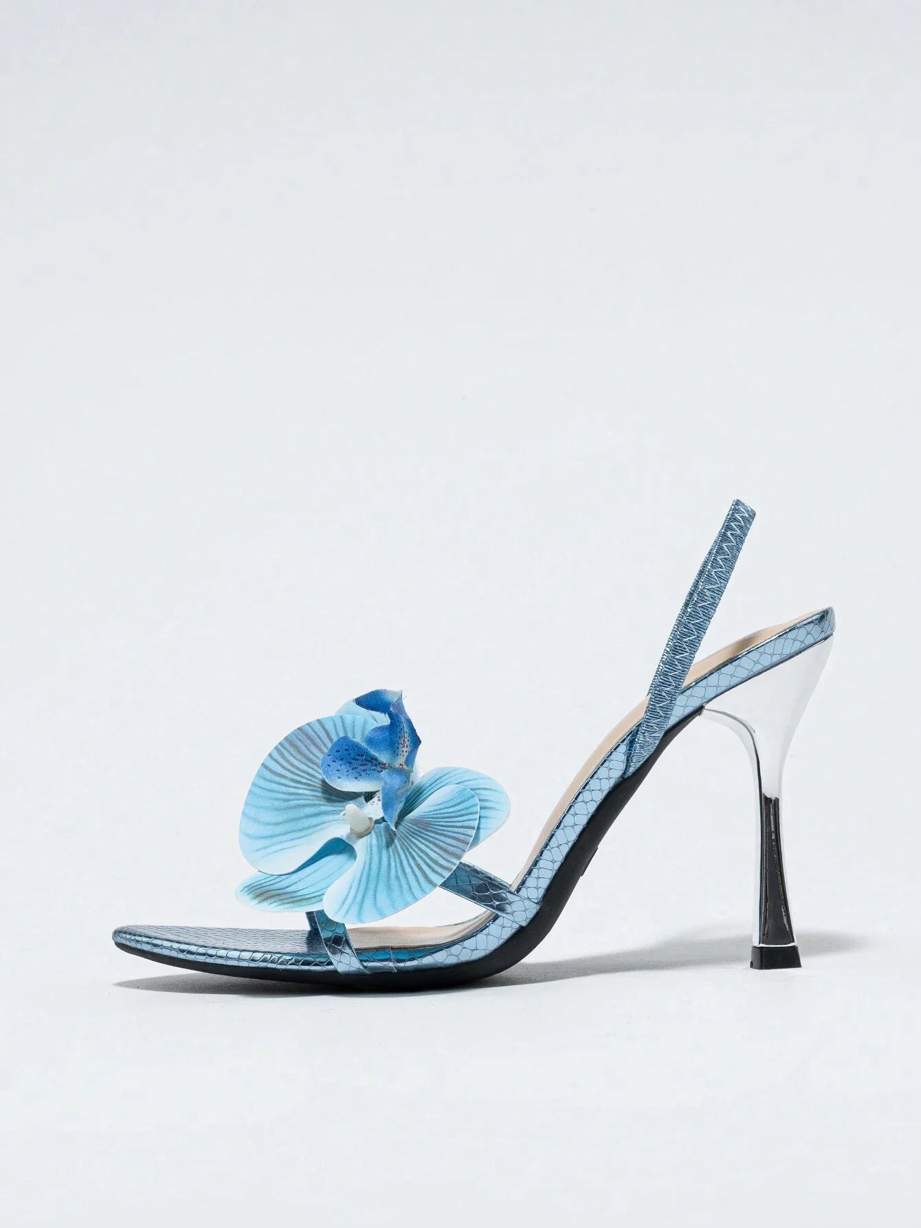 Eye-Catching Orchid Nude Strap Elegant Light Blue Sandals shein