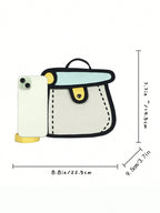 Bag Girl Anime Cartoon Girl's Heart 2D Cute Shaped Cake Handbag shein