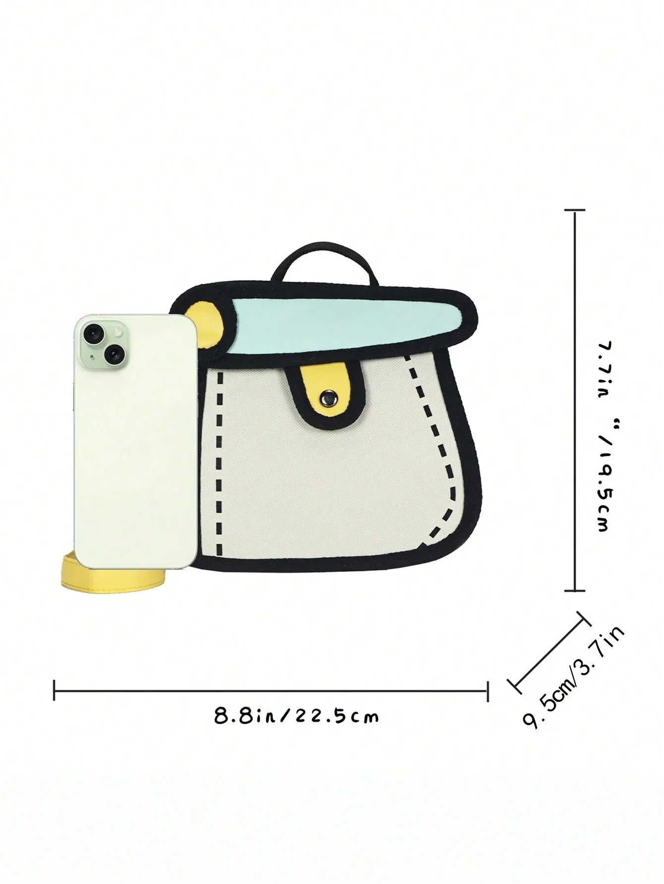 Bag Girl Anime Cartoon Girl's Heart 2D Cute Shaped Cake Handbag shein