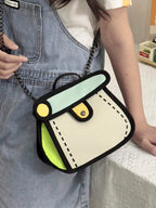 Bag Girl Anime Cartoon Girl's Heart 2D Cute Shaped Cake Handbag shein