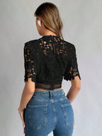 Privé Women's Lace See-Through Camisole With Shirt shein