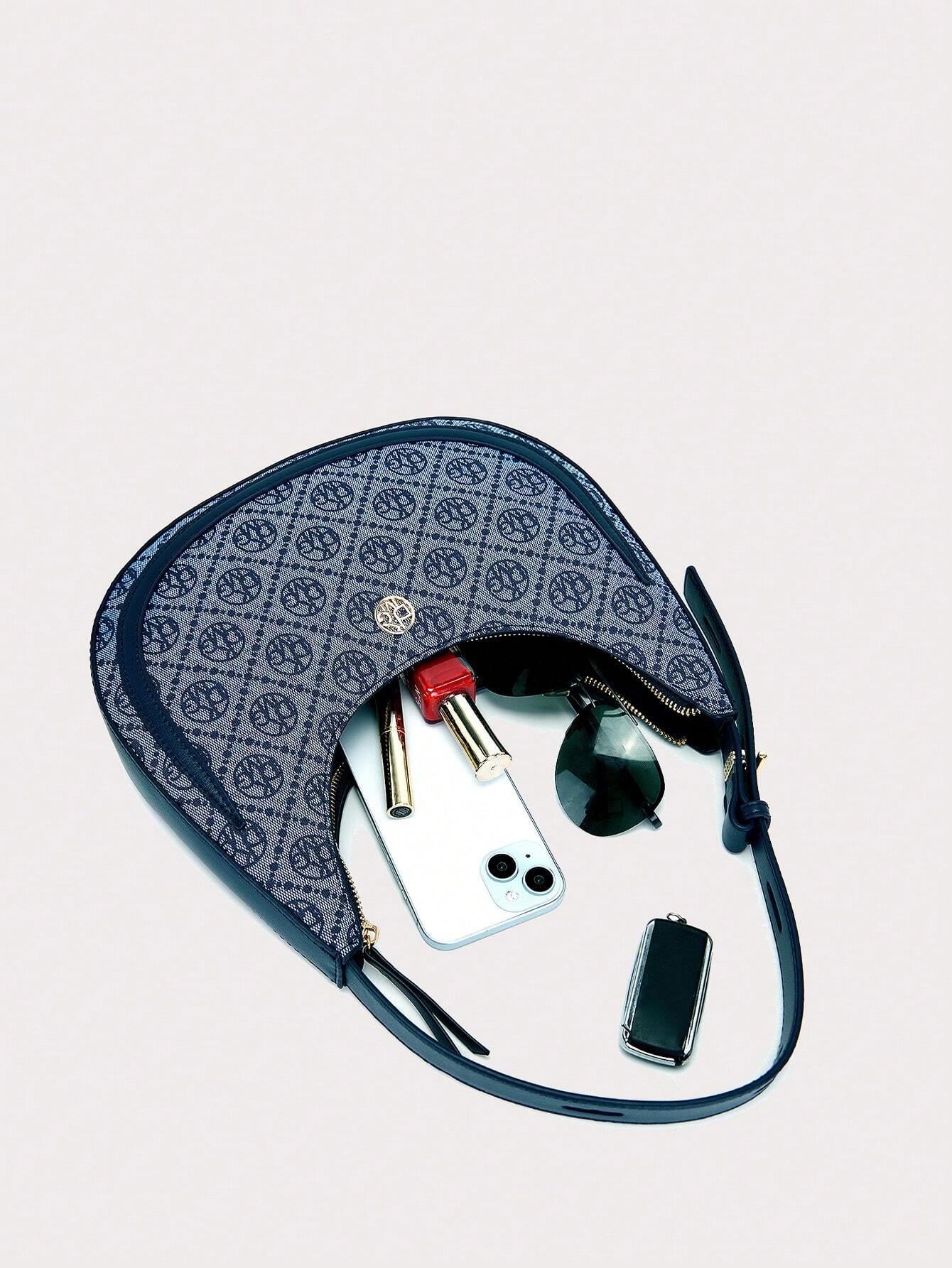 ANESSAMAY&DKMG 2pcs/Set Silk Printed Letter Pattern Combination Bag Strap Adjustable shein