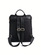 Women's Large Capacity Casual Backpack With Stitching Design shein