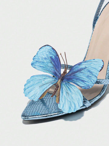Eye-Catching Orchid Nude Strap Elegant Light Blue Sandals