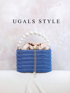 Luxury Women's Bridal Wedding Pearl Purse Party Prom Glitter Bling Rhinestone Clutches Handbag shein