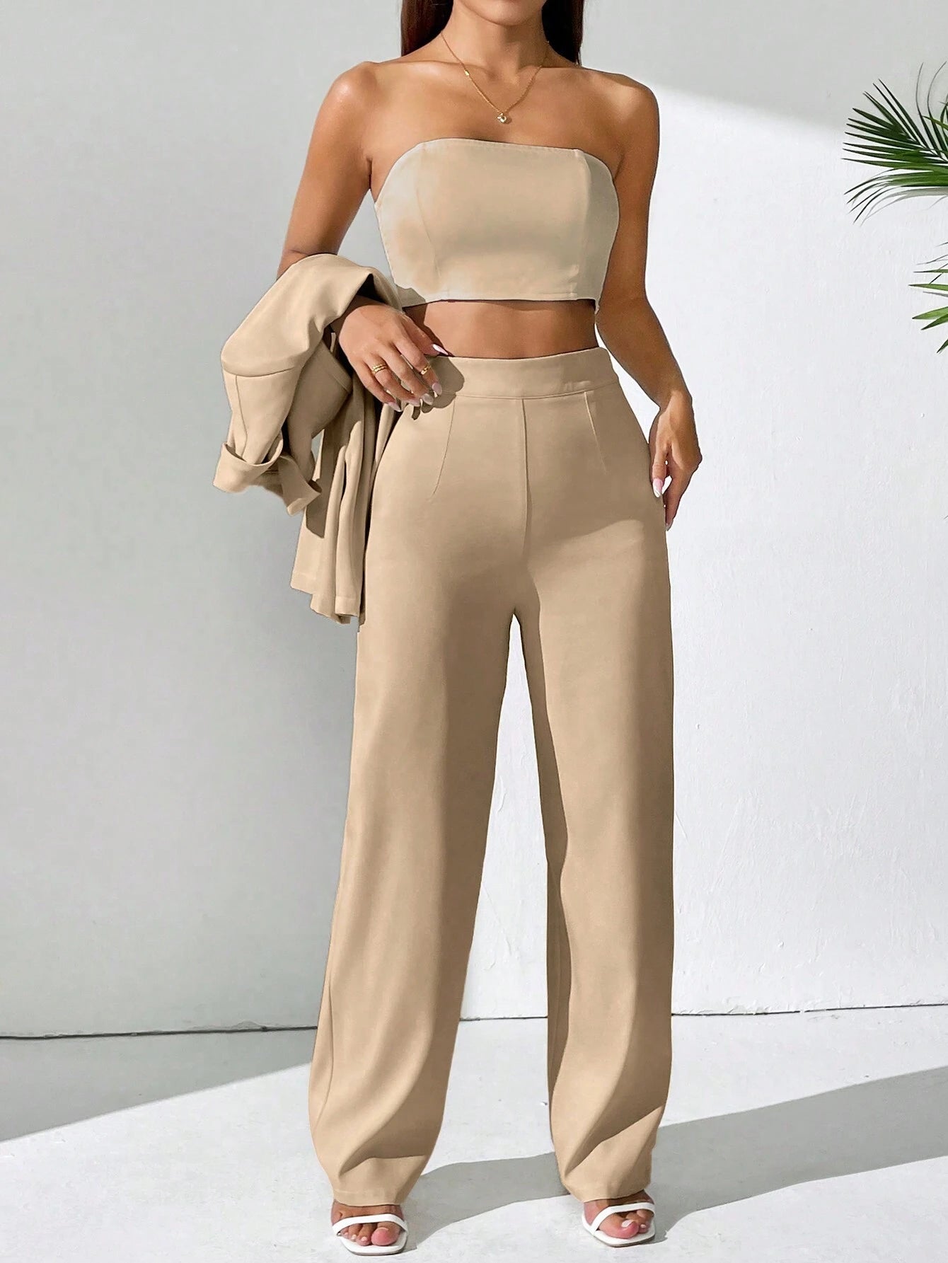 Privé Women's Plain Simple Daily Suit shein