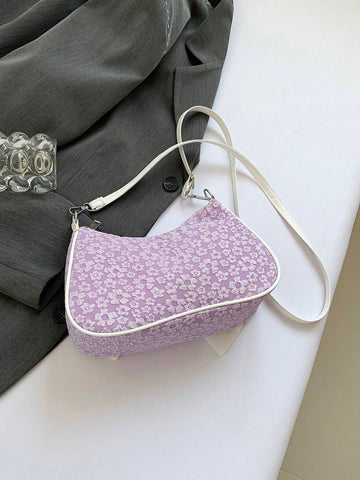 Fashionable Pearl Chain Shoulder Bag For Women, Can Be Carried Or Cross-Body shein