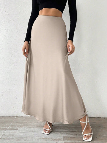 Tall Satin Mermaid-Style Maxi Skirt