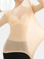 2 Pcs Women's Seamless Ultra-Thin Thermal Underwear - Soft & Comfy Long Sleeve Round Neck Top shein