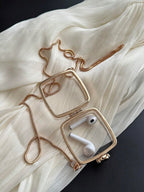 Mini Metallic Chain Box Bag, Funky, Punk & Bag For Street Wear shein