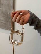 Mini Metallic Chain Box Bag, Funky, Punk & Bag For Street Wear shein