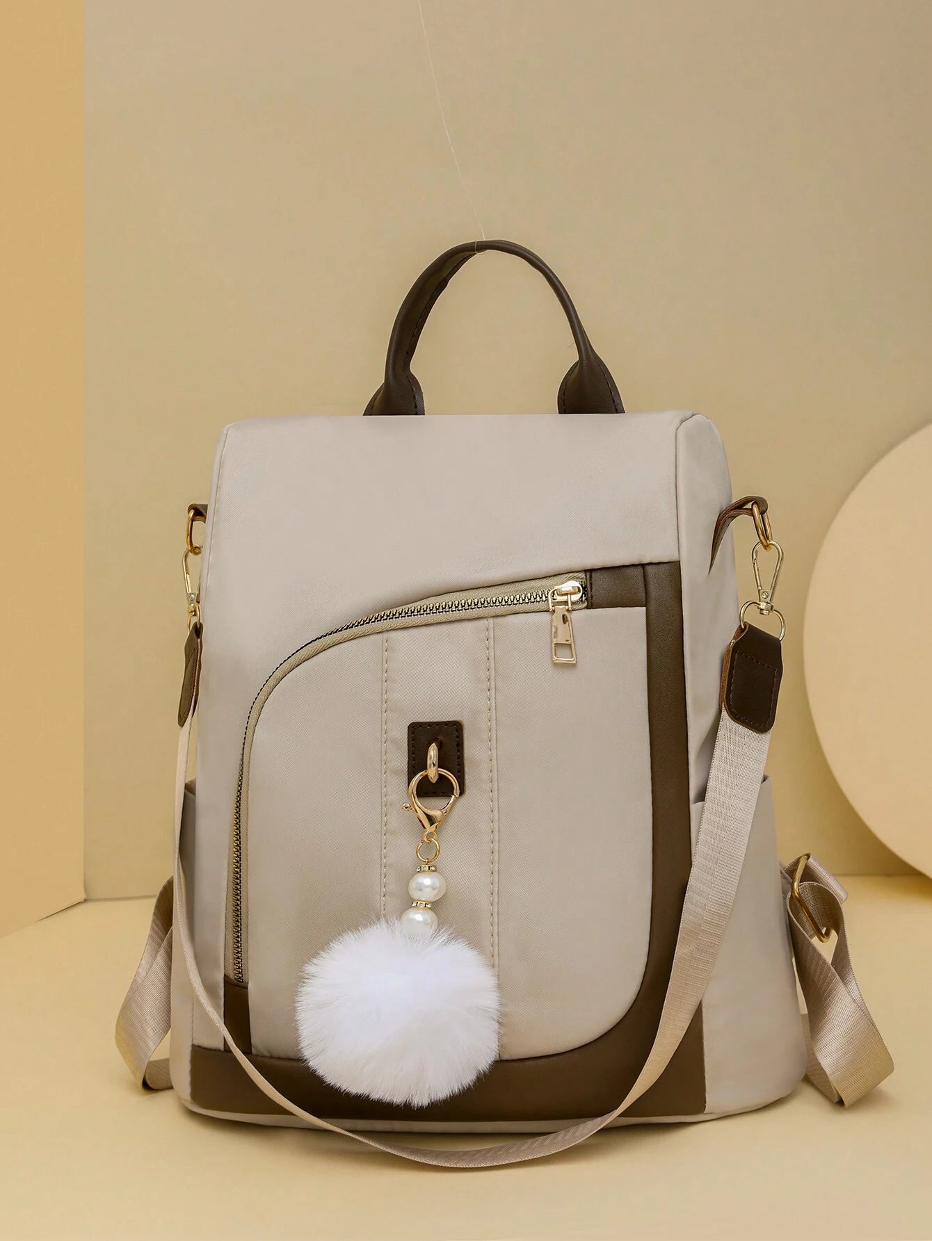 1pc Women's Stylish Chic Multi-Use Backpack Shoulder Bag shein